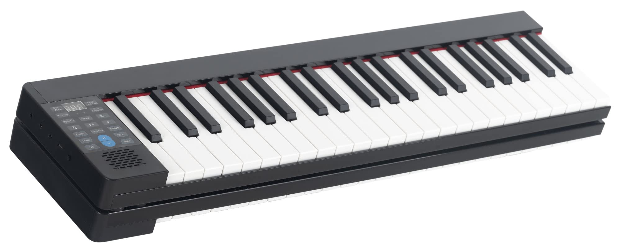 FunKey KP-88II Klapp-Piano - Keyboard zum Zusammenklappen - 88 Tasten in Standardgröße mit Anschlagdynamik - 1100 mAh-Akku - Lautsprecher - Inkl. Tasche, Netzteil & Sustain-Pedal - Schwarz