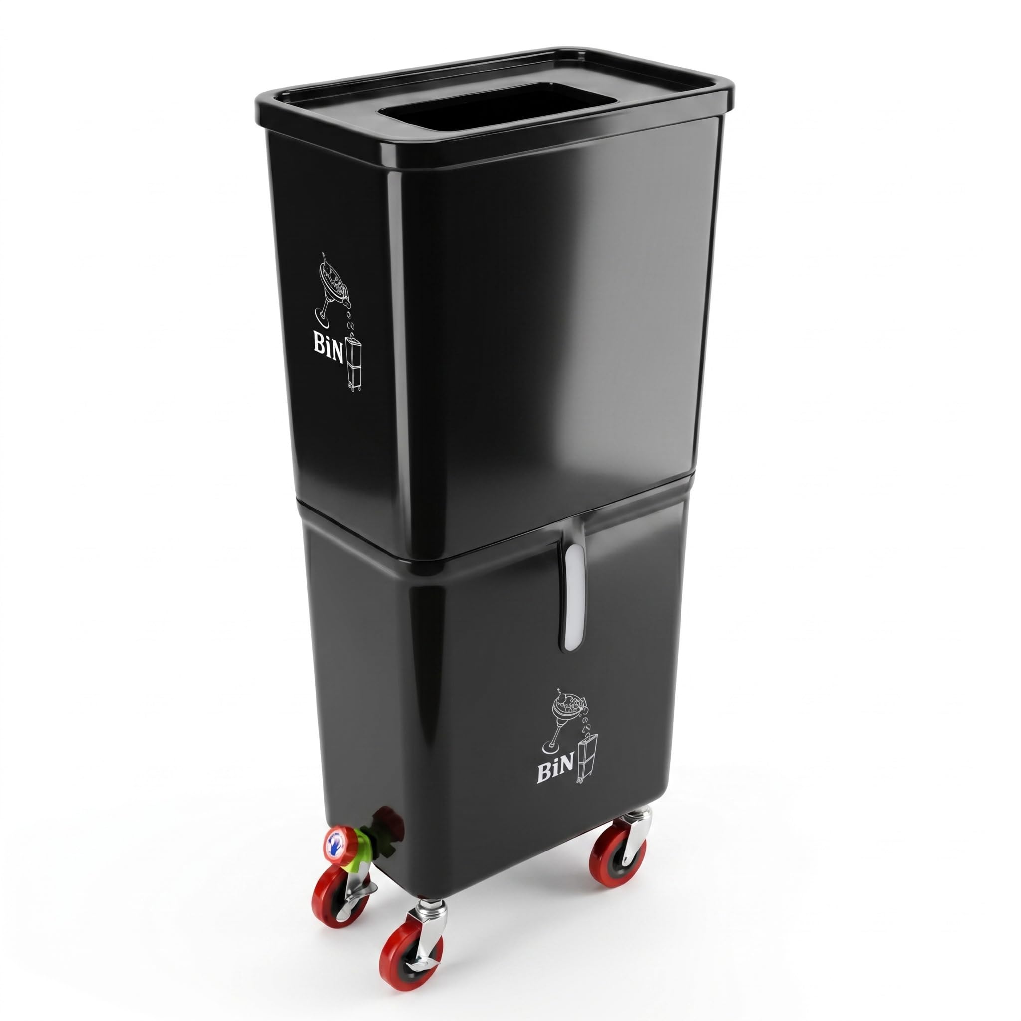 Para bebidas sobrantes, negro, tina de bebidas, contenedor de eliminación de bebidas, recoger cócteles, adornar, té, cerveza, vino, hielo y equipo de bar