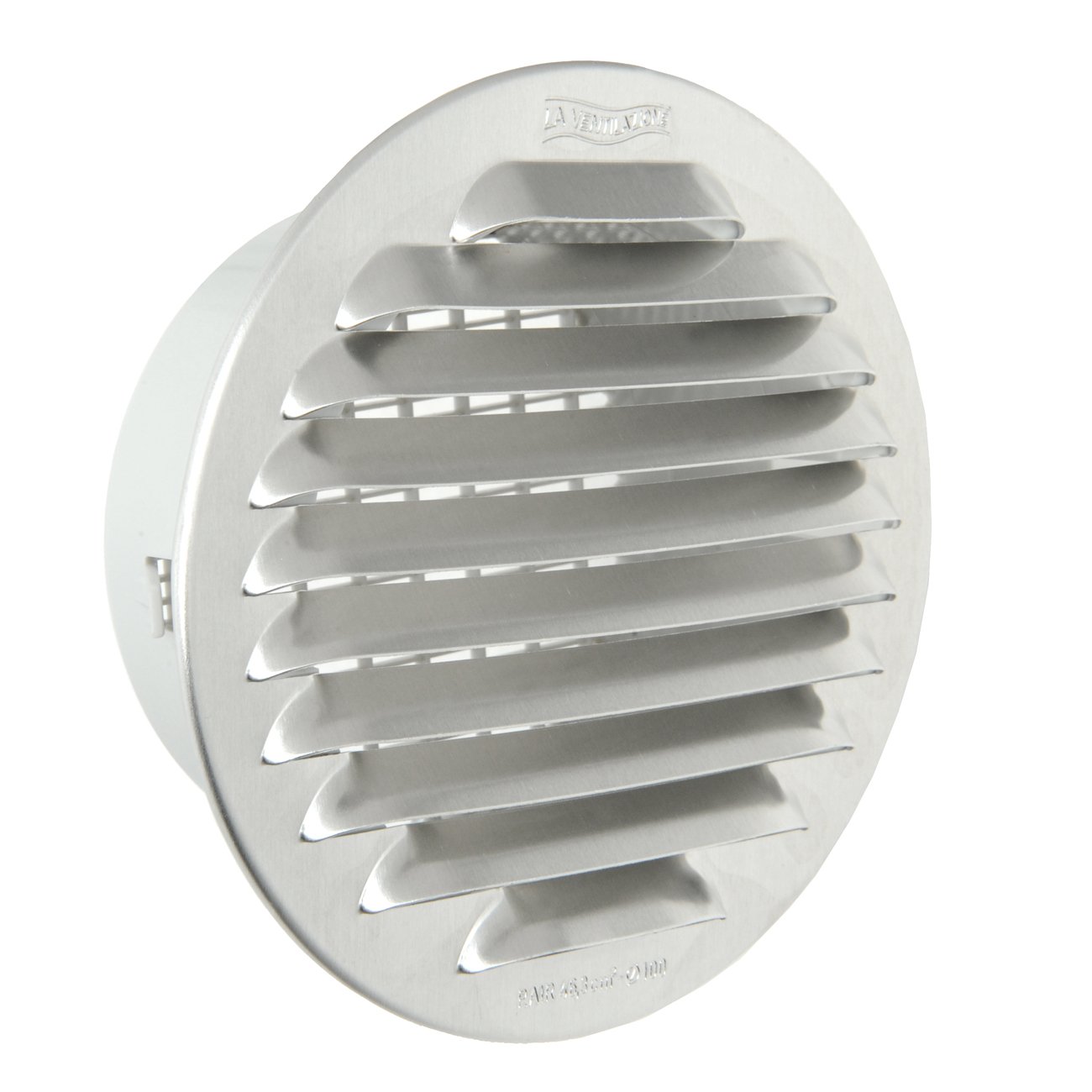 La Ventilazione Aluminium The Gtap100r-Y Ventilation Grill Round Recessed, 125 Mm