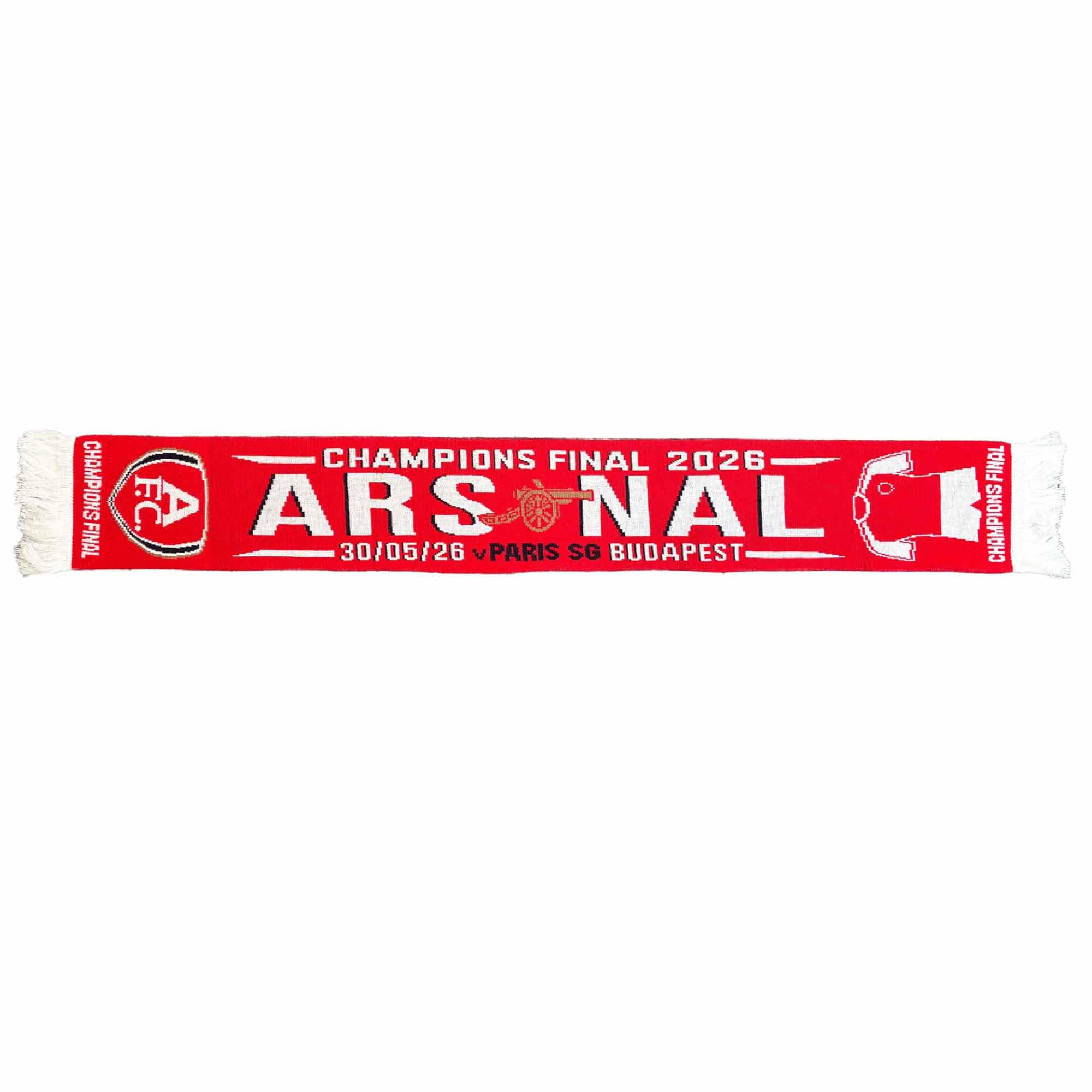 Gifts 4 All Multicolor Afc Gunners V Paris Sg European Final Match Scarf, Afc V Paris Euro Final Fans Scarf, Gunners Euro Champions Scarves