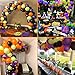 Halloween Balloon Garland Arch Kit 16Ft Long 128pcs Orange Black Purple Fresh Green Balloons for Kids Birthday Party Decorations and Front Door Porch Decor