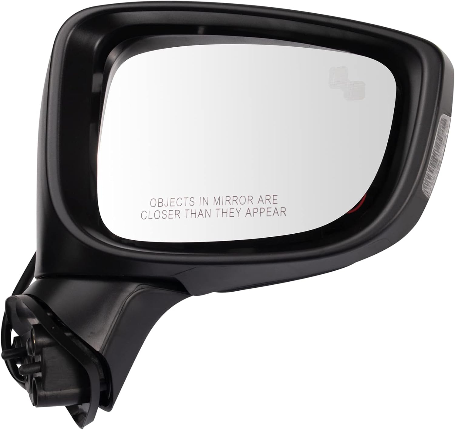 TRQ Passenger Side Power Mirror Assembly with Blind Spot Indicator — Right