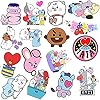 WiDream Pack of 100 BTS A-adhesive stickers, cute stickers, waterproof vinyl stickers, helmet graffiti style decals, for car, motorcycle, bicycle, skateboard, luggage, laptop, A-adhesive MacBook, iPad #2