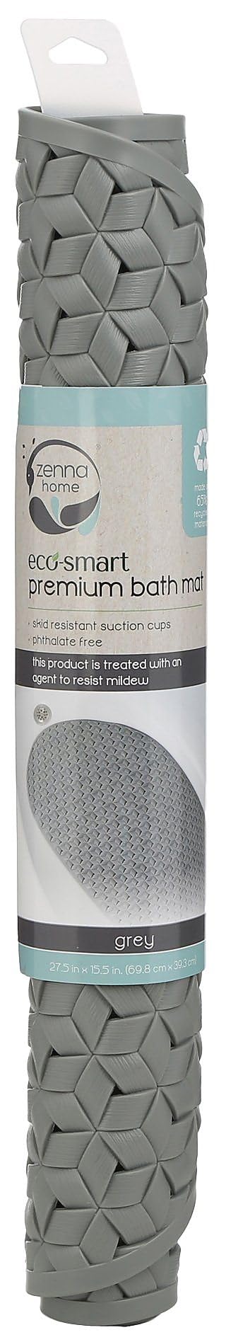 Zenna Home EcoSmart Tri-Weave Premium Bath Mat One Size Grey