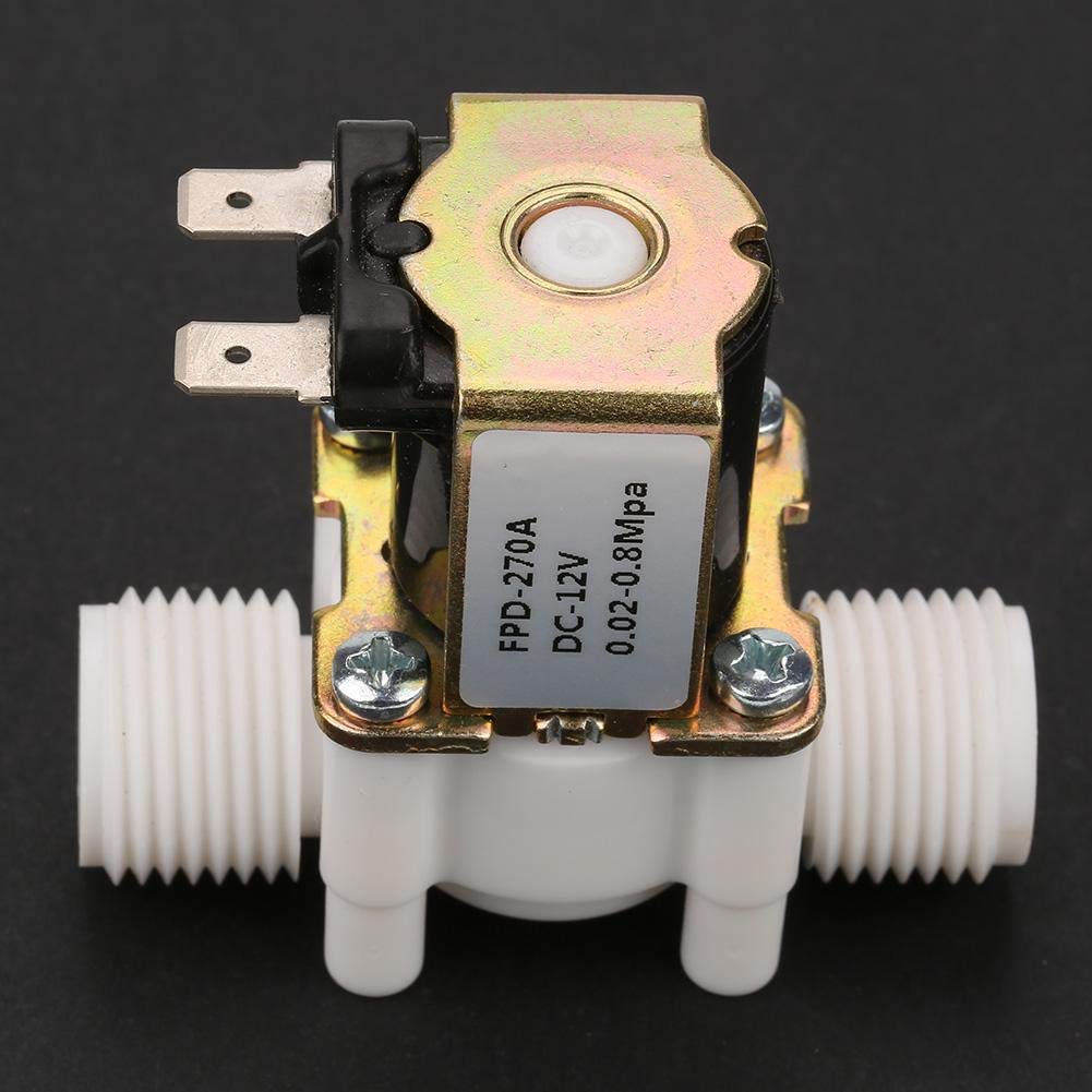 DC 12 V G1/2 calowy zawór elektromagnetyczny do wody, plastikowy zawór elektromagnetyczny do wody