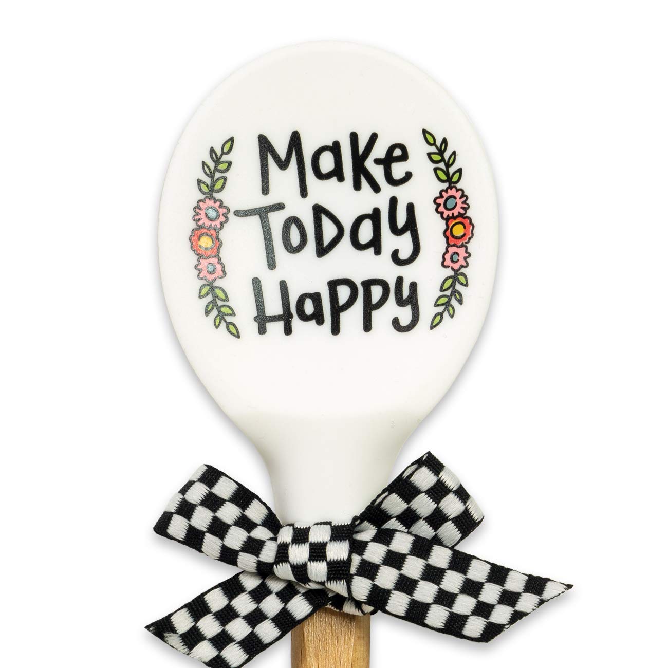 Brownlow GiftsClassic Kitchen Silicone Spoon, 12-Inches, Make Today Happy