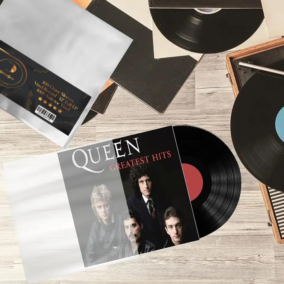 Miniatura 4 de GizmoGear - Juego de 100 fundas exteriores para discos de vinilo transparente de 3345 RPM (paquete de 100)