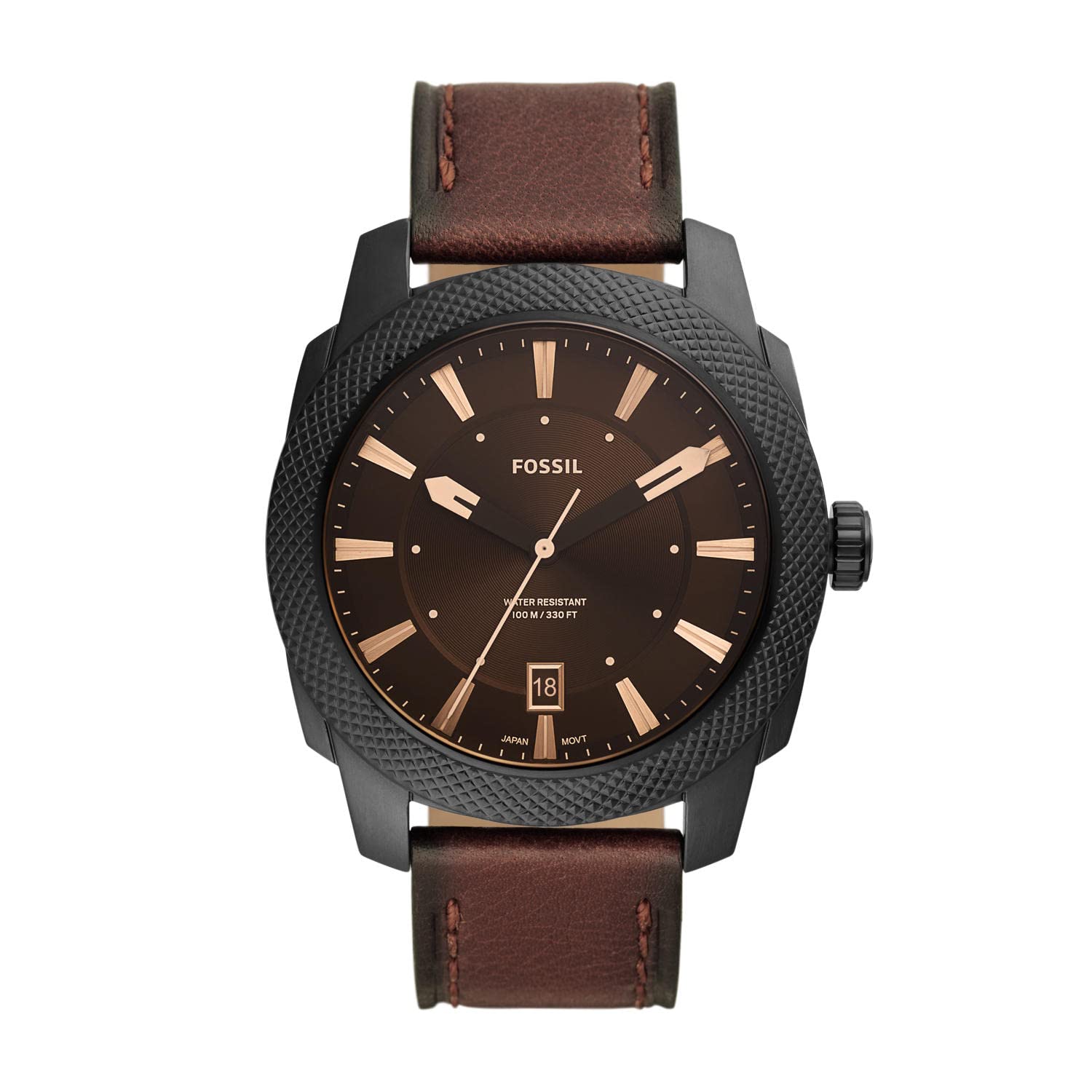 Fossil Men Leather Machine Analog Black Dial Watch-Fs5972, Band Color-Brown (B0BQ33ZF4X) Amazon Price History, Amazon Price Tracker
