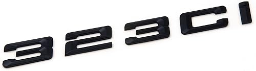 323Ci - Emblema para tapa trasera de coche, color negro mate, letra de números para BMW Serie 3 E46 Coupé