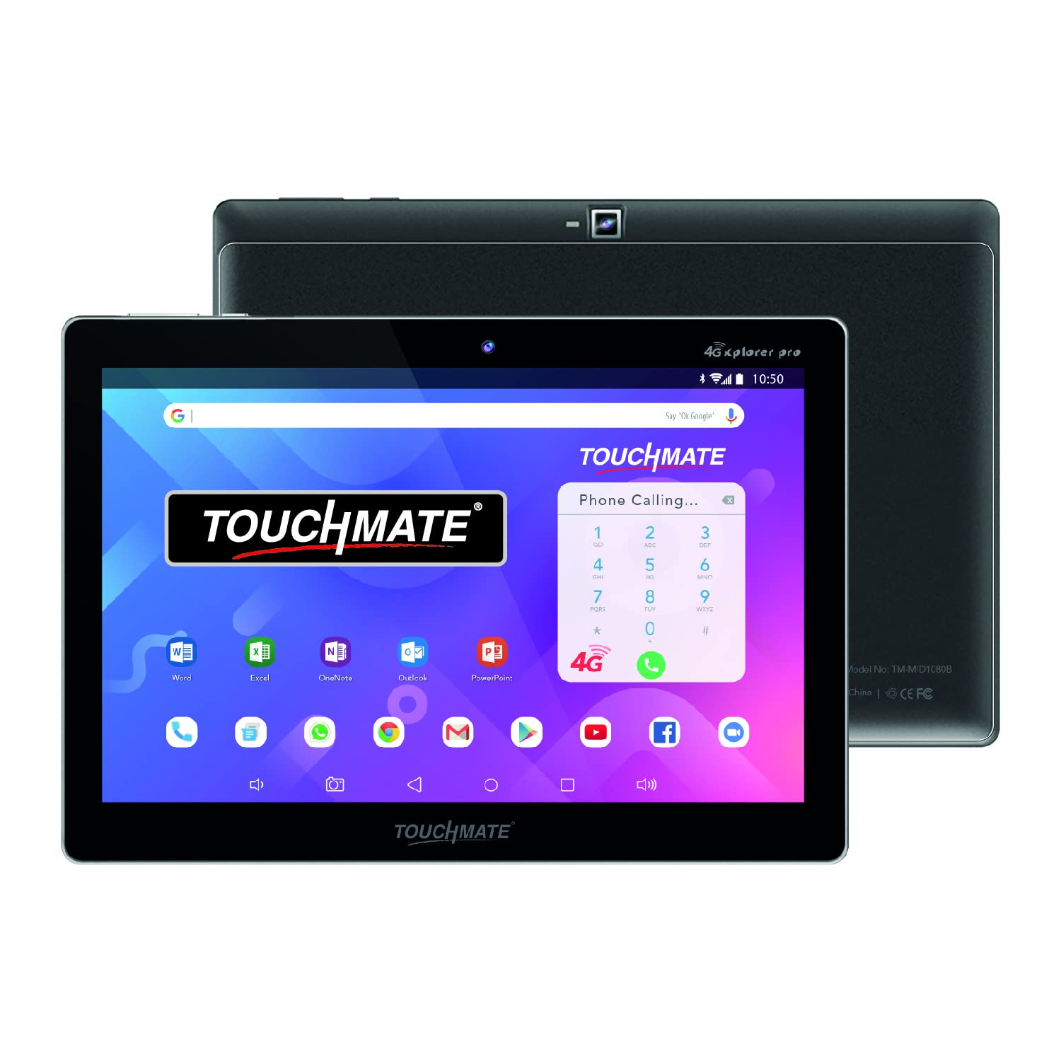 TOUCHMATE 10.1" Octa-Core 4G Calling Tablet with MS Office - (4G Xplorer Pro) | SKU: TM-MID1080B