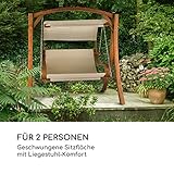 Gartenschaukel Hängesessel Hollywoodschaukel Sitzfläche praktisches Sonnendach - 2