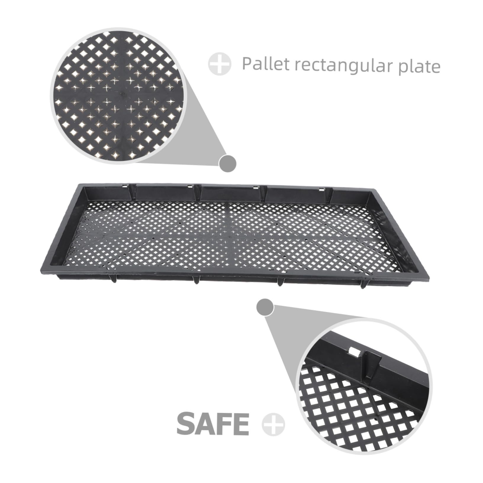 3pièces Plateaux De Germination Plastique pour Semis Trays Multi-cavités pour Hydroponie Et Culture De Pousses Noir