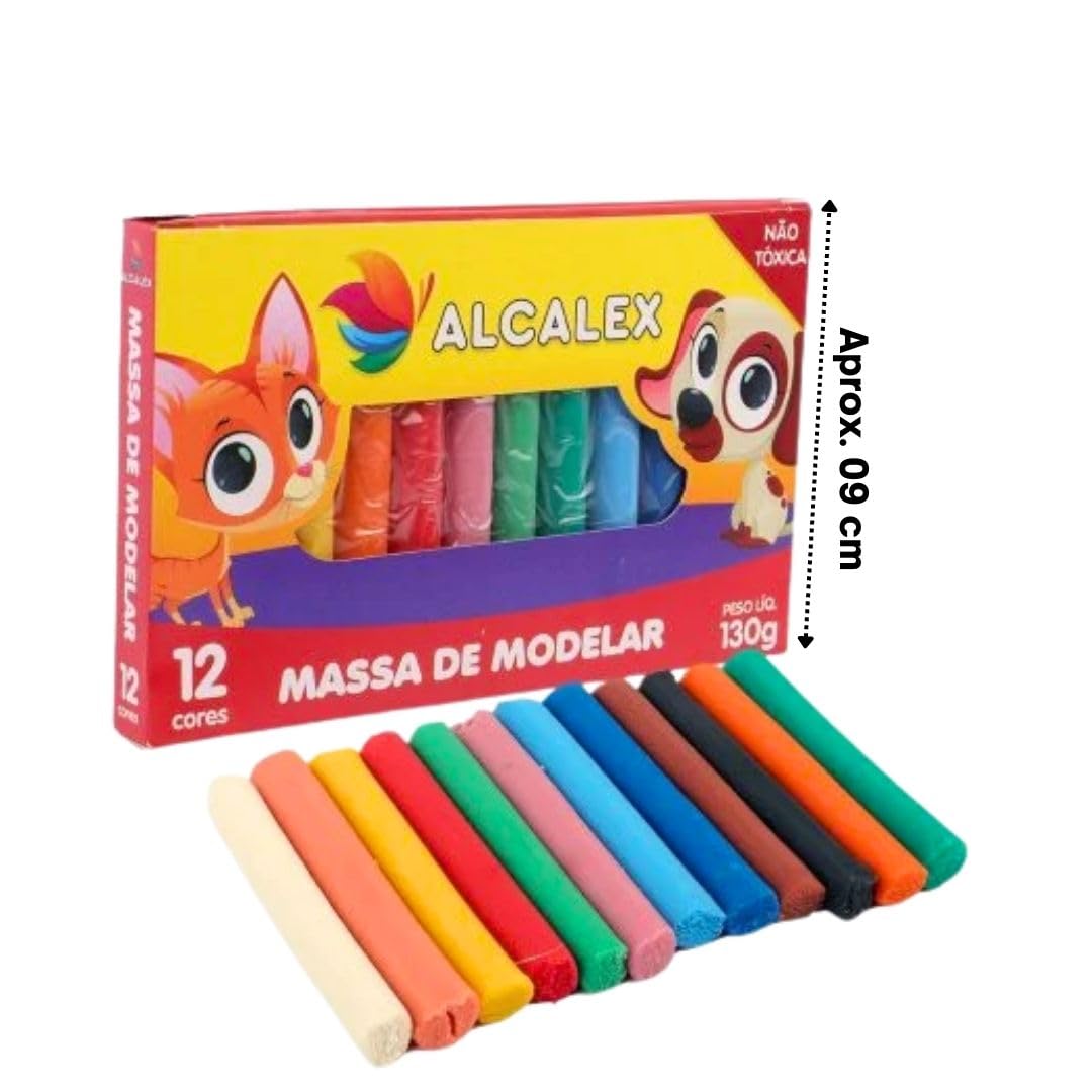 Massa De Modelar Com 12 Cores 130g : Amazon.com.br: Brinquedos e Jogos