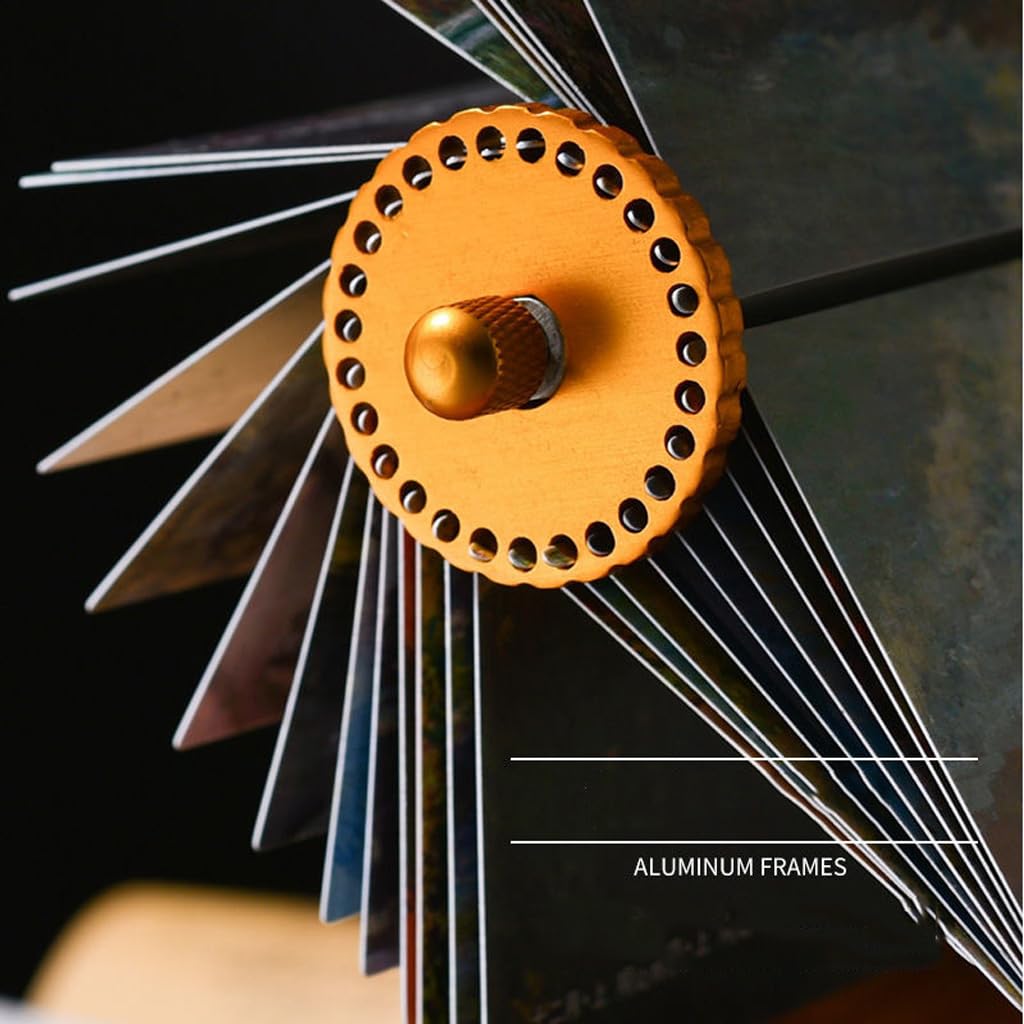 HASMI Stehender Flip-Desktop-Kalender 2024 Ölgemälde Mechanischer Kalender Literarischer Kalender Desktop-Dekoration Kalender 2023–2024