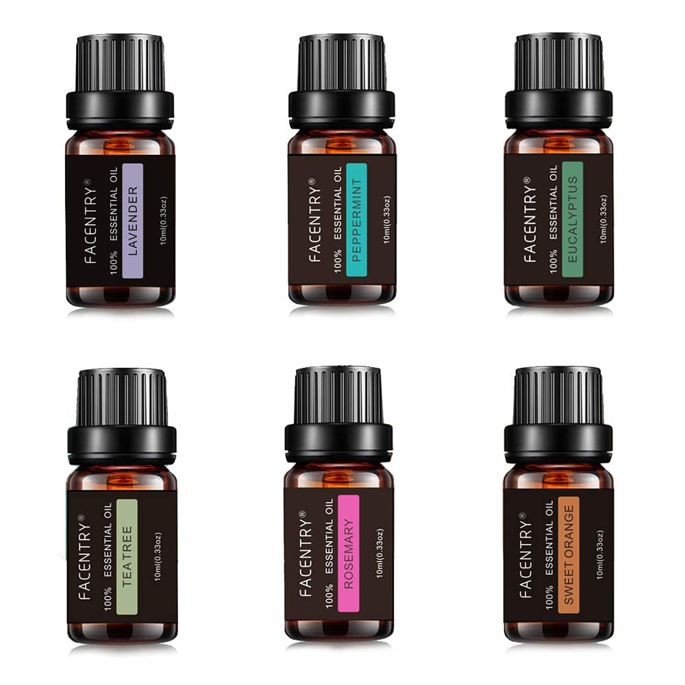 OUNA6Pcs 10ML Essential Oil Set Fragrance Oil for Aroma Diffuser Flower Fruit Essential Oil Aromatherapy Air Freshening