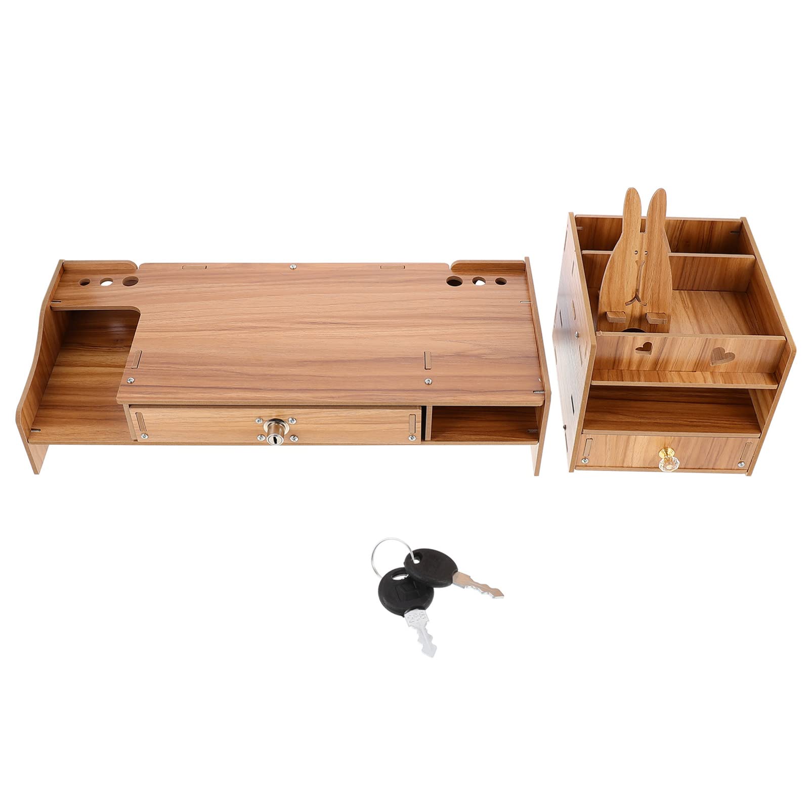 Laptop Monitor Stand Riser with Drawers, Monitor Stand Riser Computer Desk Organizer with Drawer for Laptop, Computer Multi- Desktop Computer Monitor Stand for Home Office Use Laptop Stand (Color : M