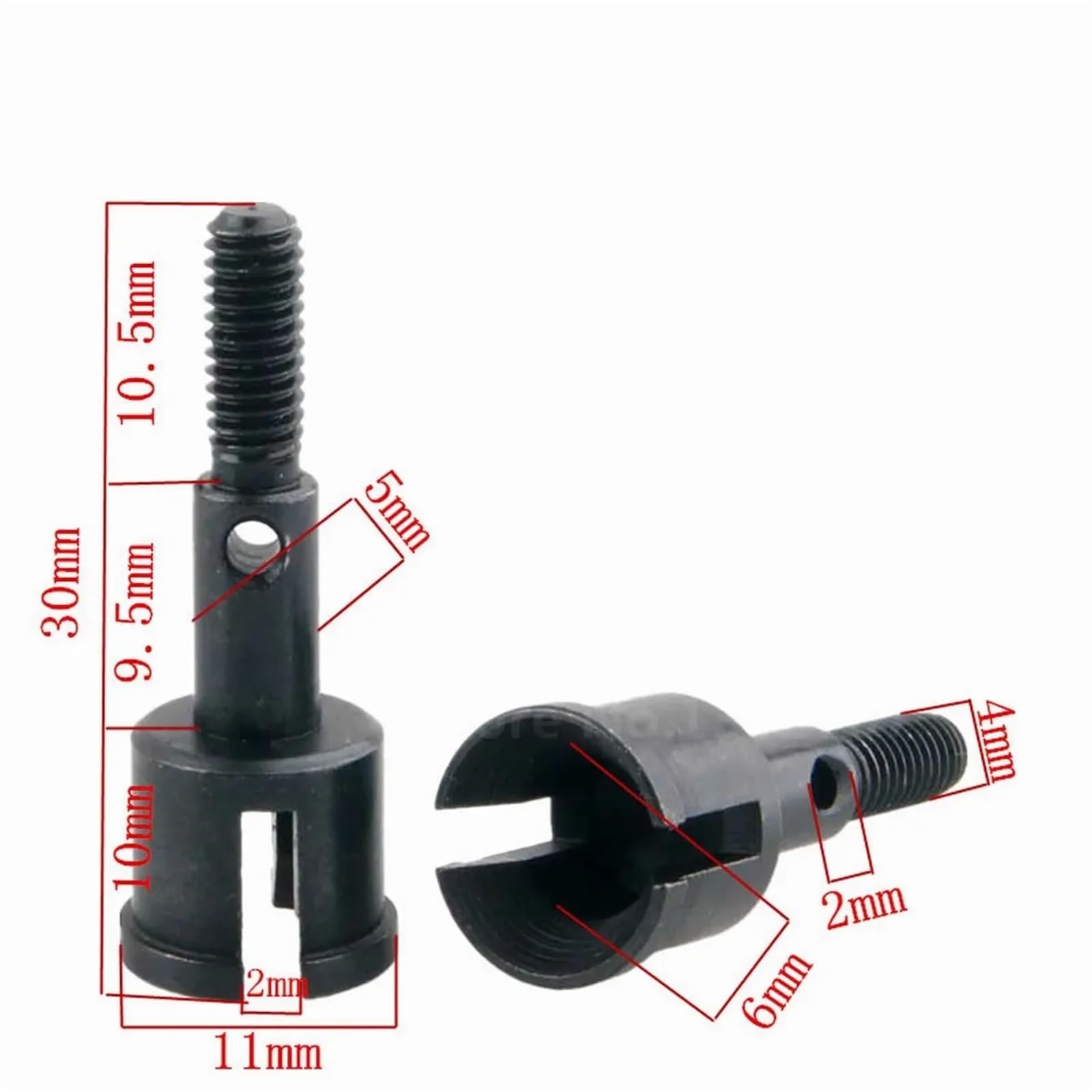 Rc Differenziali Tazze Coppe Per Redcat Per HSP Per Racing Tornado 1/10 2pcs 02168 Asse Ruota RC On Off Road Modello Di Auto Parti Aggiornamento Accessori Ricambio(Black)