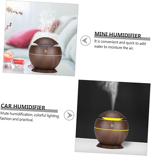 Miniatura 2 de Mini USB Humidificador Difusor Diseño Grano Portátil Silencio Operación para Dormitorio Oficina Coche Apagado Automático Uso Seguro