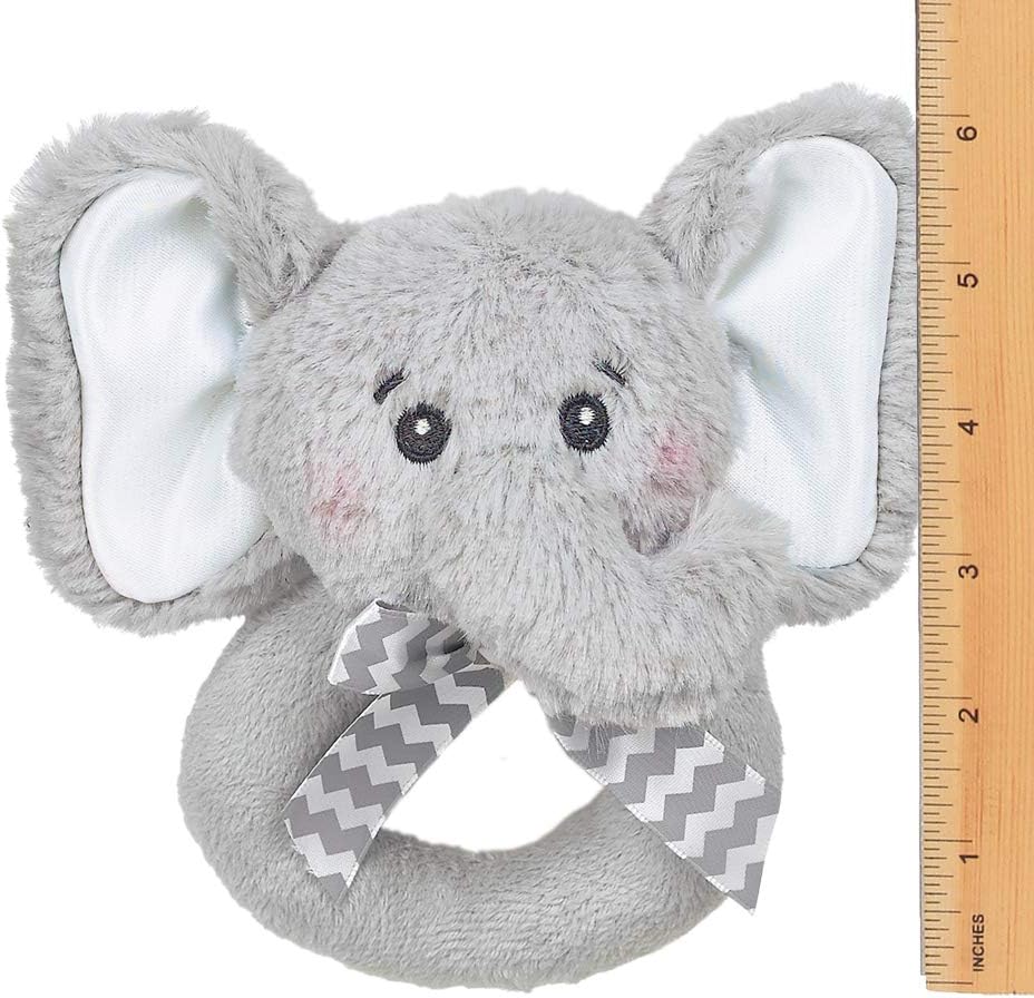 Bearington Baby Lil' Spout Elephant Plush Ring Rattle 5.5" : Toys & Games