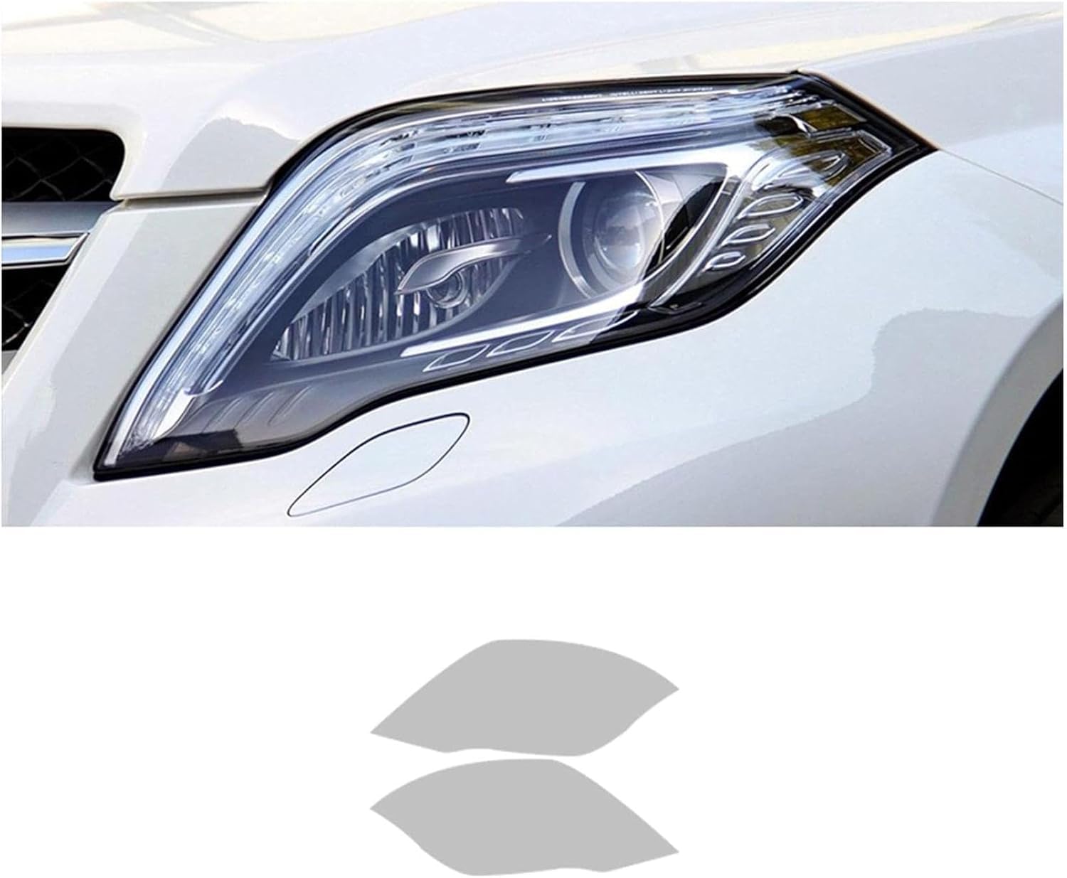 SamLng Car Front Light Film for GLK Class X204 2013-2015 Precut Headlight Protective Film Car Front Headlamp Protection Film car Lights Film Headlight Anti-Scratch Non-Yellowing Protective Film