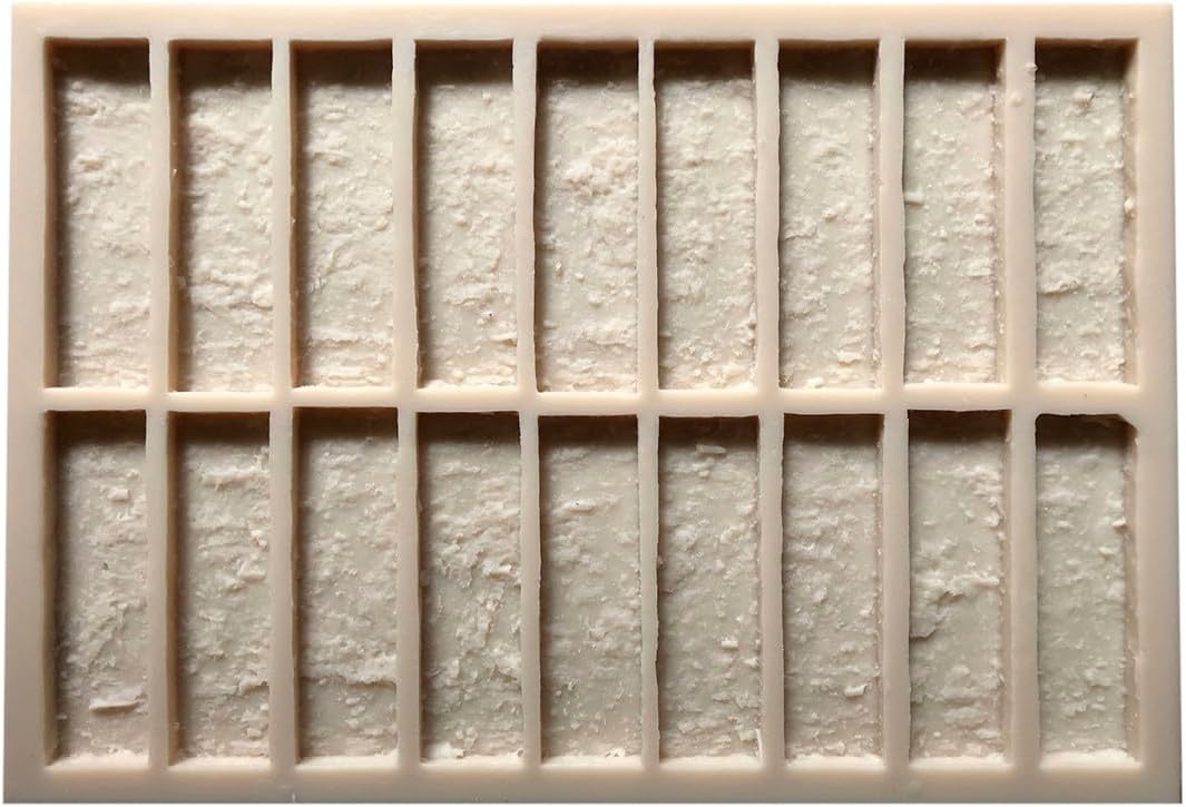 Brick Stone Veneer Molds BS 713/4 – Professional Reusable Concrete Corner Molds for DIY Wall Cladding, Bricks, and Pavers – Large 1.93 Sq. Ft. Coverage with 8 Unique Stone Sections