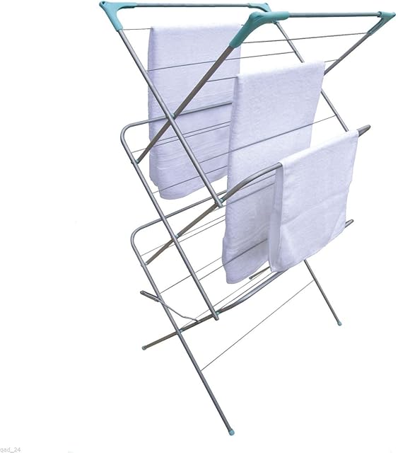 New Chrome Indoor 3 Tier Folding Heavy Duty Clothes Airer Horse Maiden Dryer