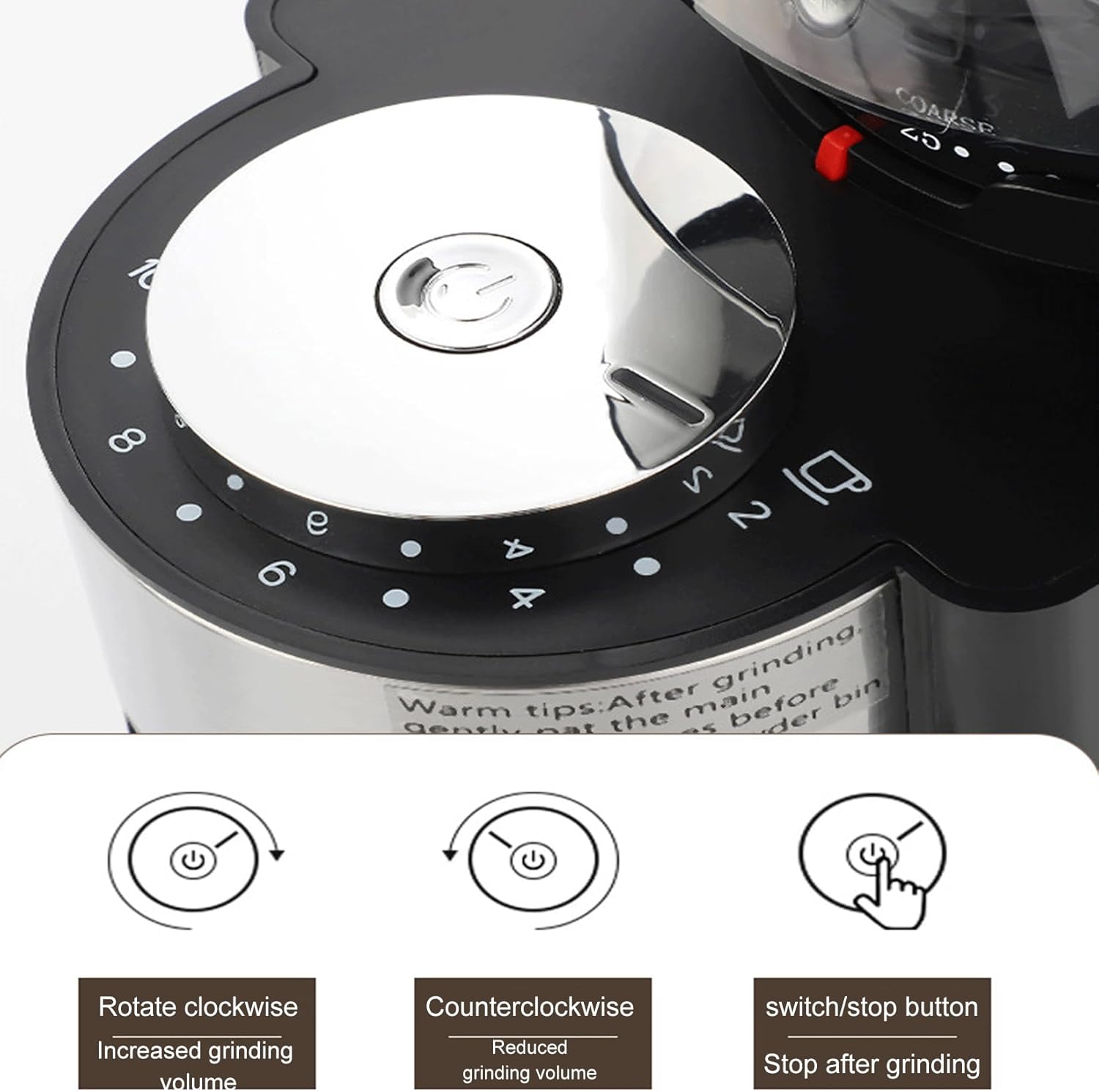 Electric Conical Burr Coffee Grinder with 25 Precise Grind Settings, Anti-Static Quiet Coffee Bean Grinder for Espresso, Pour Over, French Press, Cold Brew(Black)