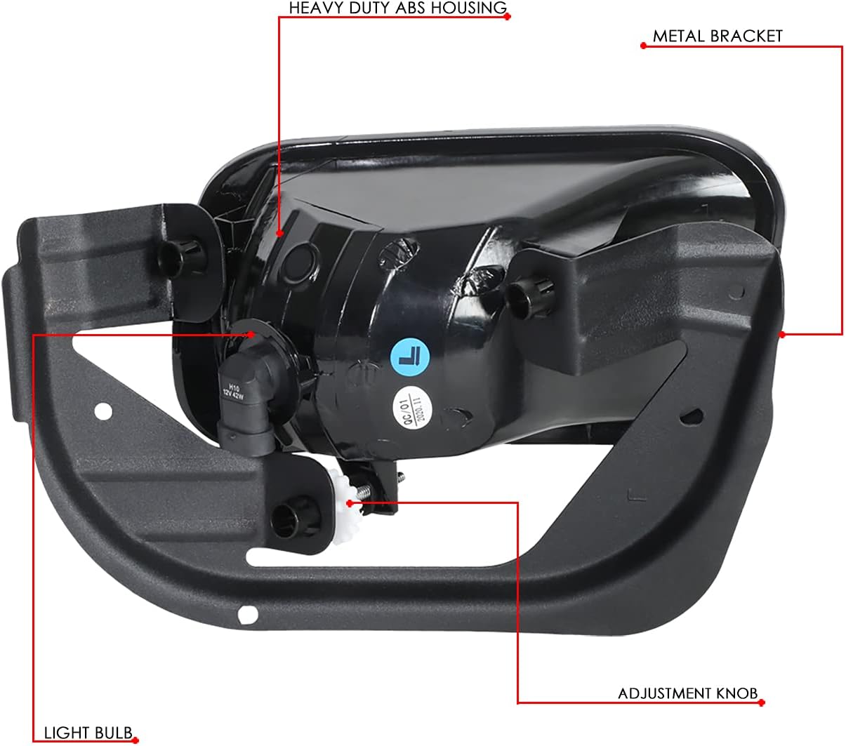 DNA MOTORING FL-ZTL-331-SM Fog Light With Switch & Wiring Harness Driver & Passenger Side Enhance visibility [Compatible with 09-18 Dodge Ram 1500 2500 3500]
