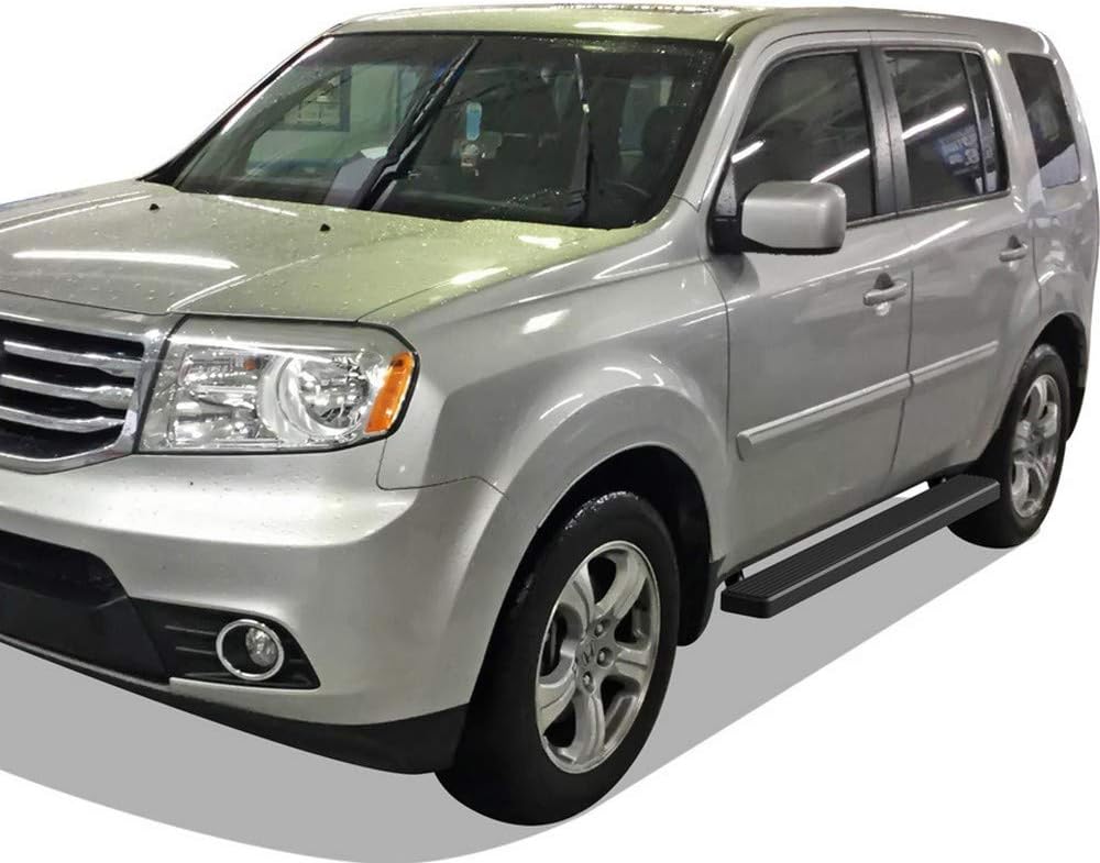 HD Ridez Stainless Steel Running Board Side Step Bars 6" Black Compatible with Honda Pilot 2009-2015 (Nerf Bar Side Steps Side Bars)