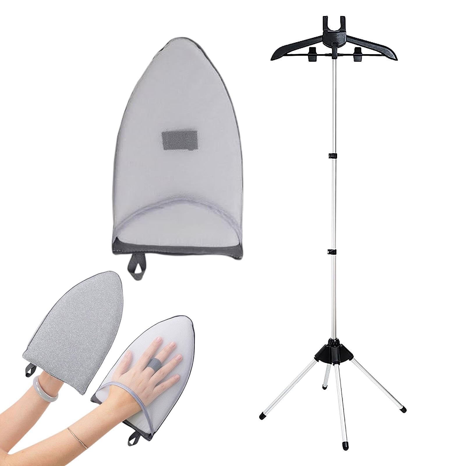 Accessoire Repassage Portable DAZZLEEX – Support Télescopique Pour Défroisseur Vapeur | Portable, Pliable, Hauteur Réglable (jusqu'à 160 Cm