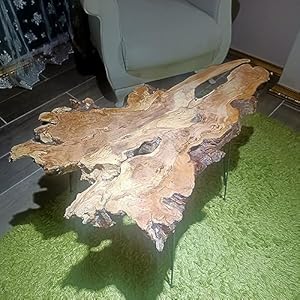 skilled hands Live Edge Center Table Rustic Coffee Table Natural Olive Tree Solid Wood Farmhouse Table I