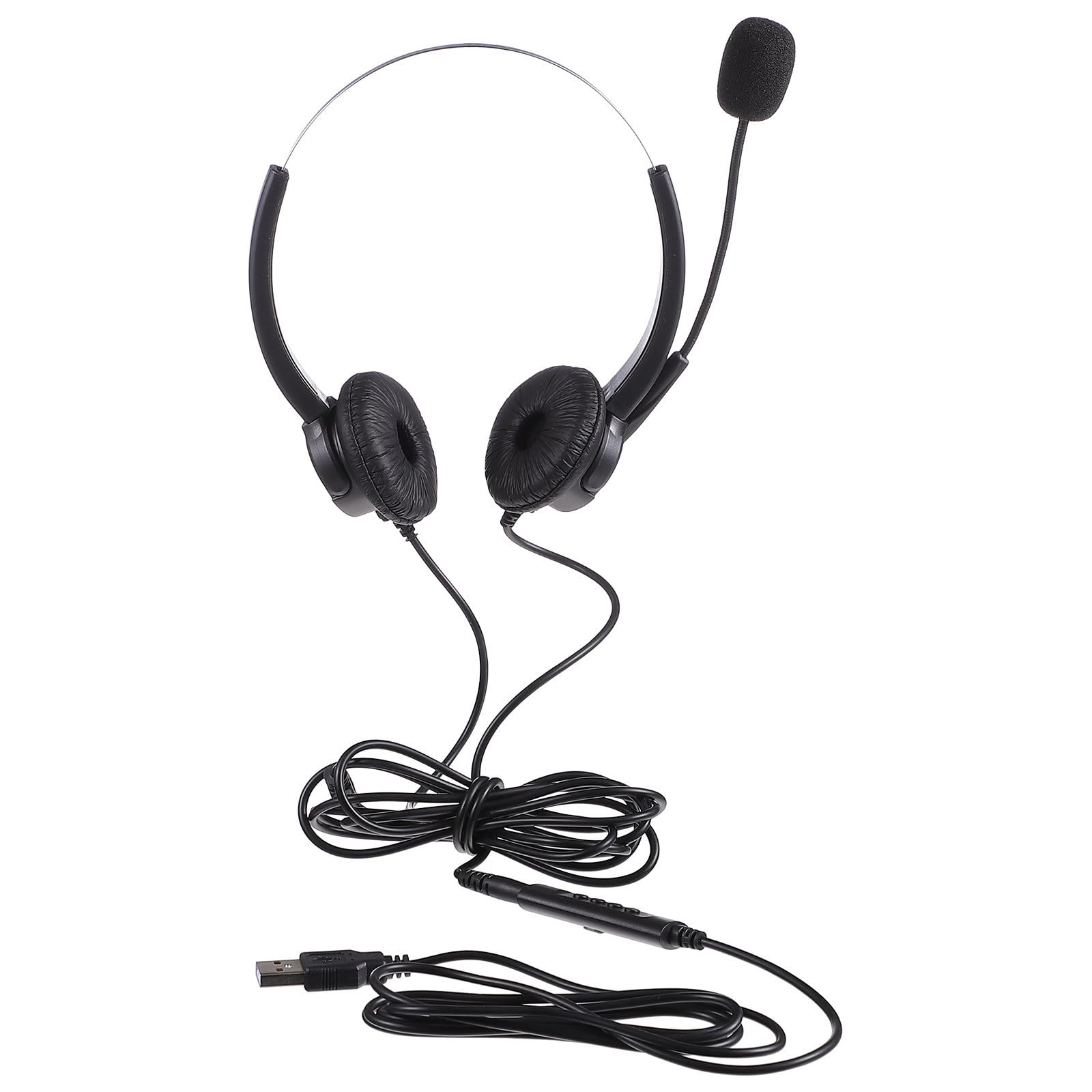 Auriculares USB Micrófono Giratorio y Orejeras Transpirables, Material Abs y PU, Diseño Cómodo para Oficina, Juegos y Llamadas Profesionales