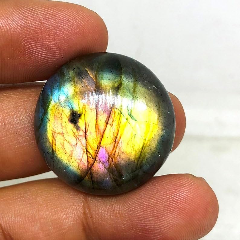 Labradorite cabochon bricolage fabrication bijoux collier DIY - 3