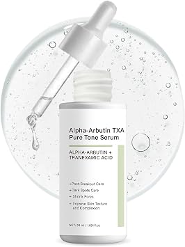 TXA Alpha Arbutin Serum with Tranexamic Acid-Alpha-Arbutin Discoloration Serum,Anti-pigmentation Serums for Dark Spots,Remove Blemishes,Acne Marks&Tanning,Korean Skincare,50ml