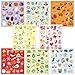 Treasure Cove Holiday Stickers Assortment Seasonal Sticker Sheets for Kids Crafts Halloween Thanksgiving Christmas Birthday Party Decorations Supplies 16 Sheets 400Pcs