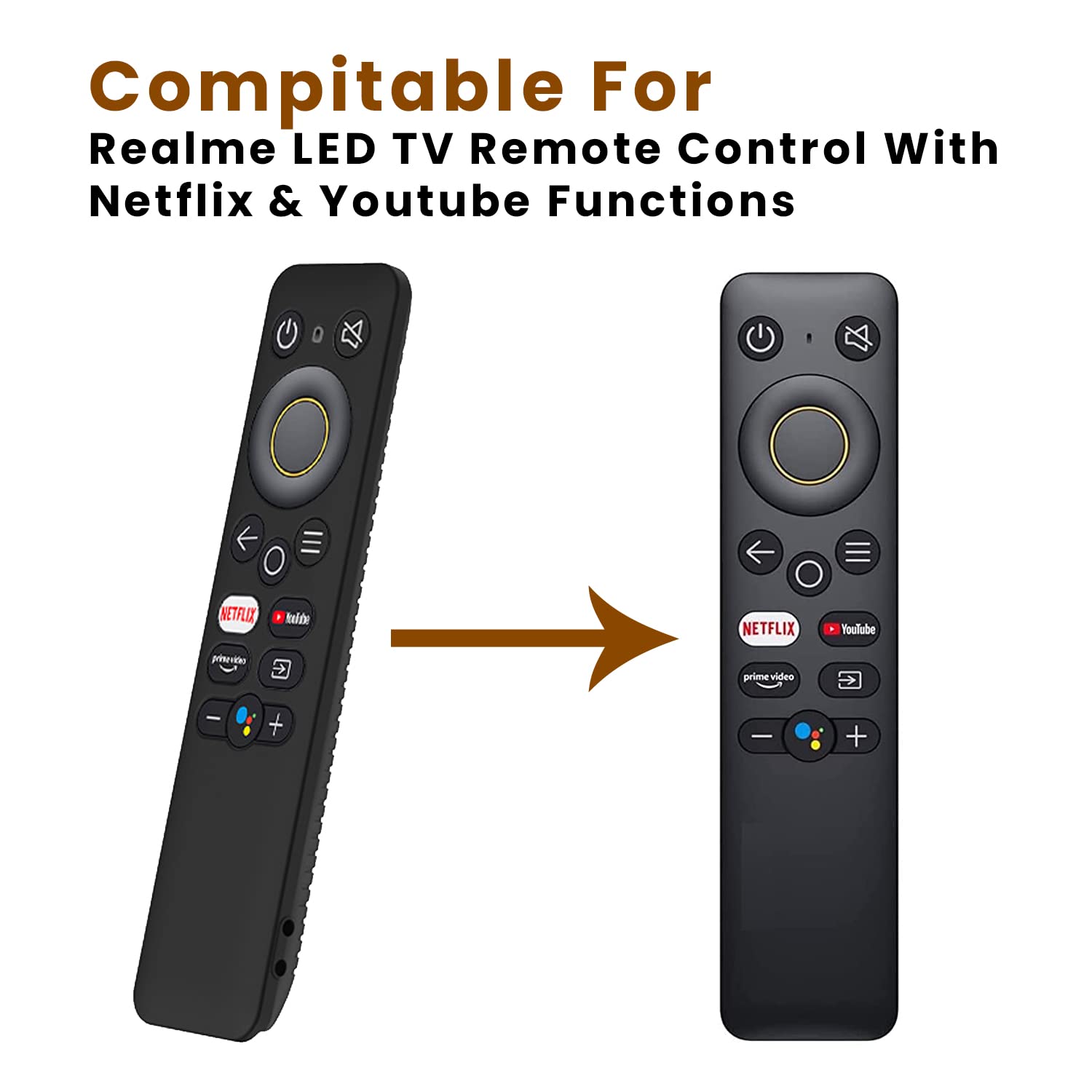 New Year Sale Silicone Remote Cover For Realme Smart Led Tv, Tv Remote Cas...