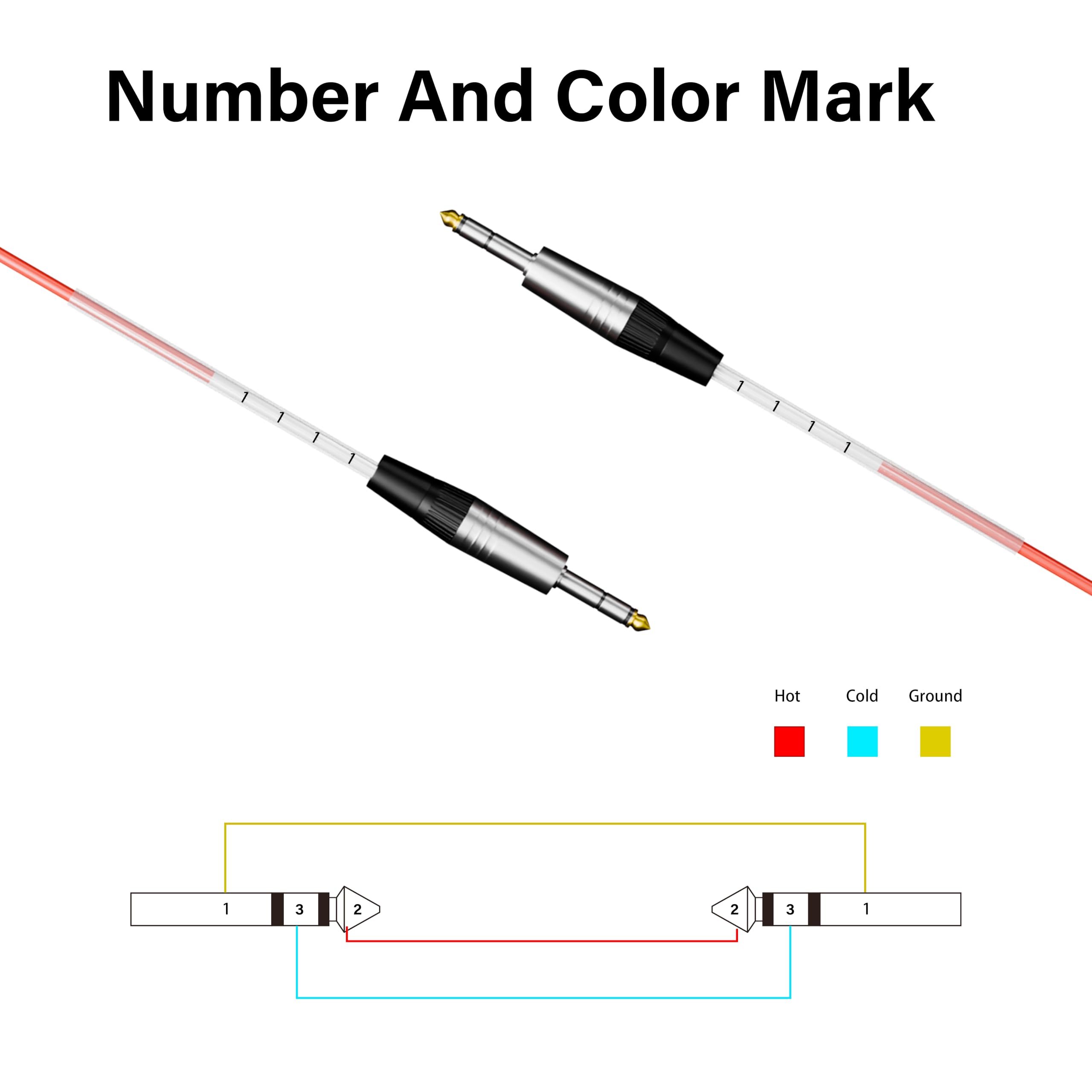 PRORECK Cavo a serpente da 7,6 m, cavo audio schermato a 4 canali, TRS da 1/4" a TRS da 6,35 mm, con connettori contrassegnati a colori per palcoscenico professionale, studio e live (PR-TRS/TRS-4 x