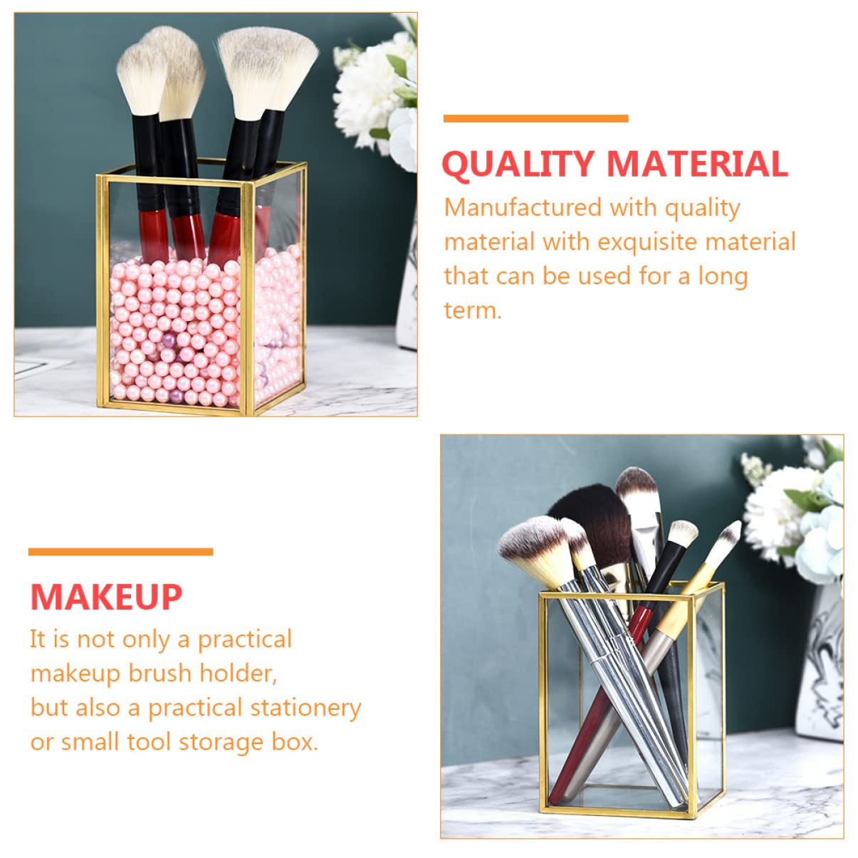 VICASKY 1pezzi Scatola Porta Pennelli per Trucco Contenitore per Pennelli Cosmetici di Secchiello per Strumenti Cosmetici Contenitore per Ombretto Design Creativo e Leggero