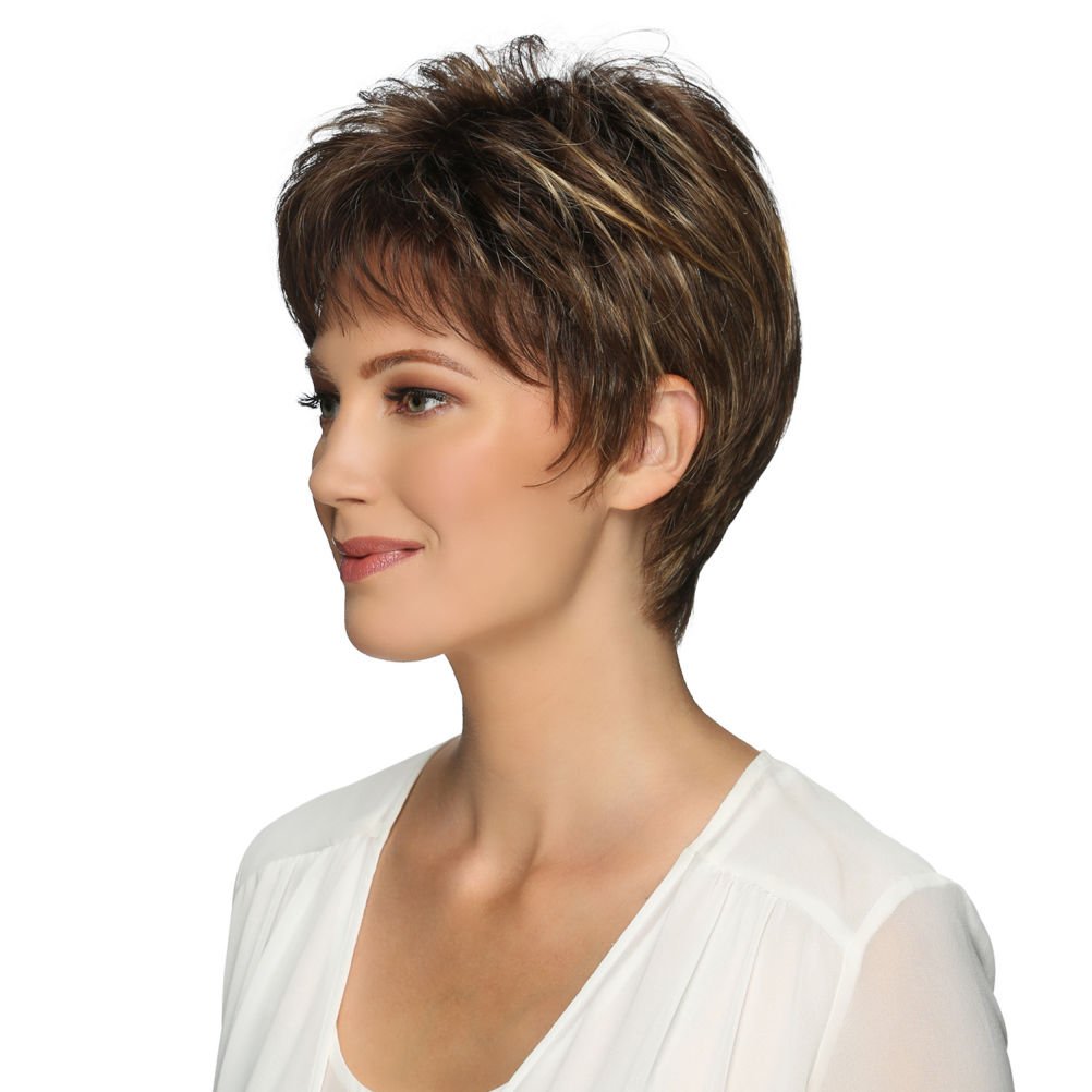 Estetica Design CHERI SHORT PIXIE CUT W/SOFT WISPY Womens Wig RMCKISSRT4 Color
