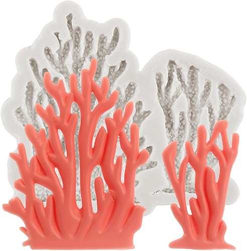 Moldes de silicona de algas coralinas Molde de fondant de coral para decoración de pasteles Decoración de cupcakes Candy Chocolate Gum Pasta