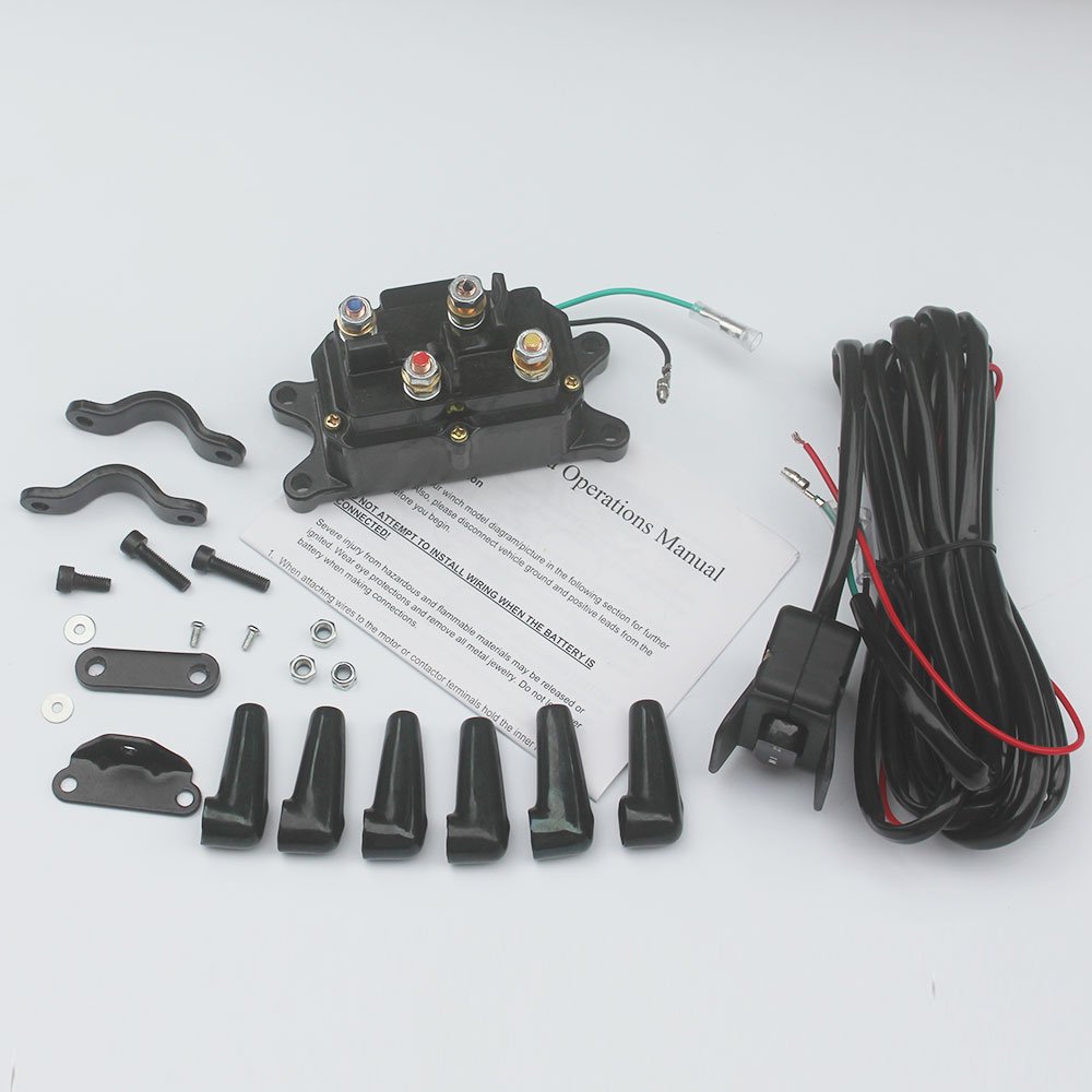 Buy kipa Winch Solenoid Relay 12V 250A & Winch Rocker Thumb Switch Assy
