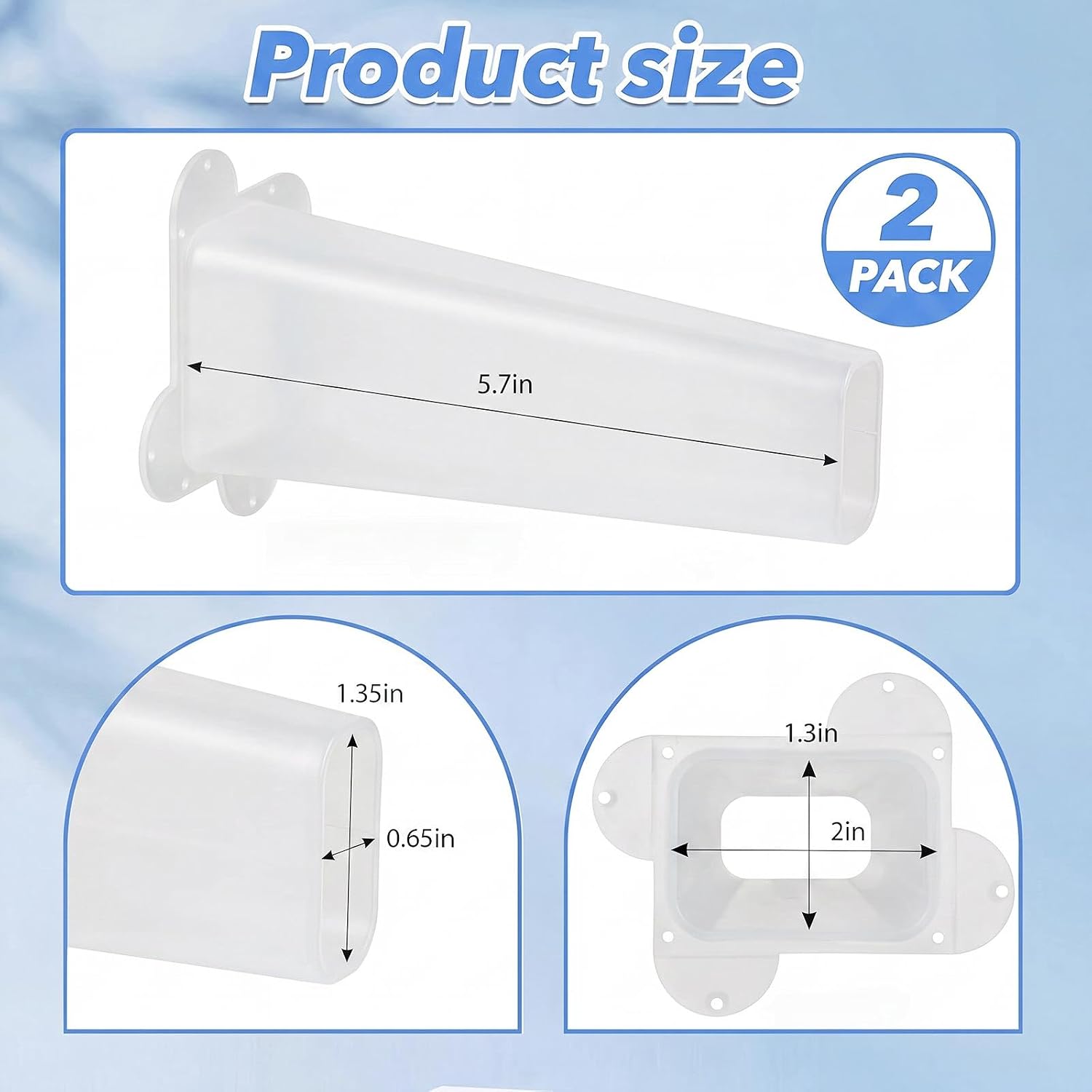 2 Pcs Bat Exclusion Reusable Tool Bat Removal Device Clear | One Way Exclusion Trap Supplies Remove Plastic Cylinder for House Outdoor Control Removal
