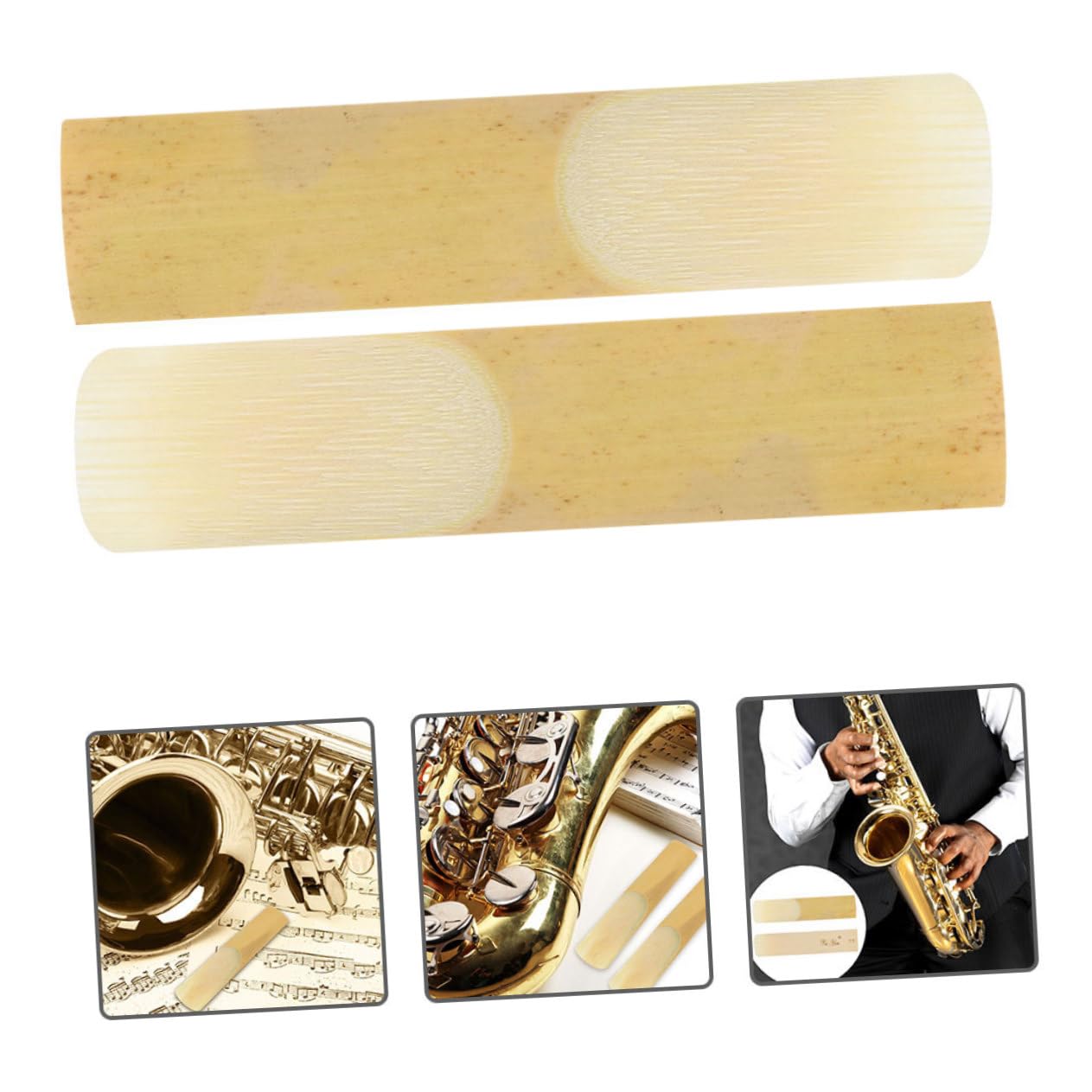 BESTonZON 100 Pz Ancia Per Sassofono Parti Di Strumenti Musicali Accessori Per Strumenti Musicali Ance Di Ricambio Per Sax Kit Ance Sax Ancia Del Sassofono Ance Sax Tenore Yellow Canna