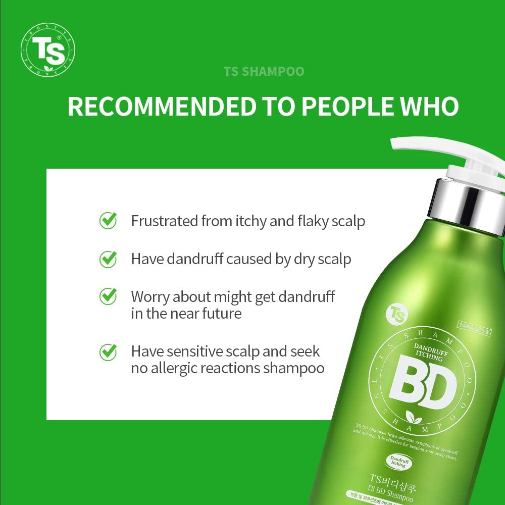 Amazon.com : TS BD Shampoo for Dandruff & Itchy Scalp (17.6 Fl Oz