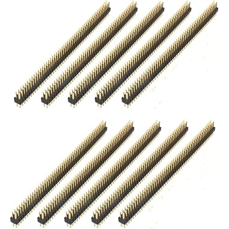 Pin Header Female 10-Pack 50-Pin Female Pin Headers - 1.27mm Pitch Gold Plated Straight Connector Strips Straight Pins - Foto 5