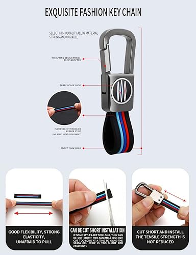 Miniatura 6 de YONUFI Funda de metal para llavero Land Rover, compatible con Range Rover Sport Discovery LR4 Evoque Velar (LRB-gris)