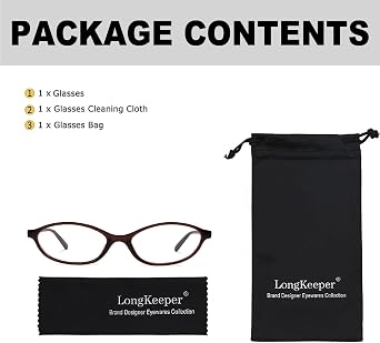 Long Keeper Oval Blue Light Blocking Glasses Women Men Small Cat Eye Glasses Y2K Clear Lens Blue Light Computer Gaming Glasses