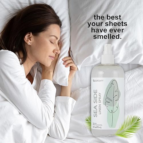 Miniatura 9 de SpaRoom Aromaterapia de lino y espray fragante para habitación hecho con aceites esenciales, 16 onzas, lado del mar  salado, fresco, costero