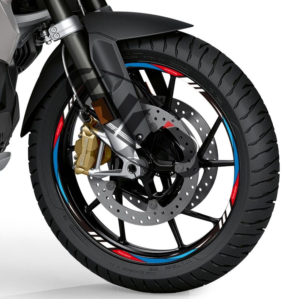LSWD Motorcycle Rim Tape for Agusta Enduro Veloce 2024, Wheel Decal Reflective Stickers Stripe Styling Motorcycle Rim Edge Wheel Decoration Stickers, 16-inch