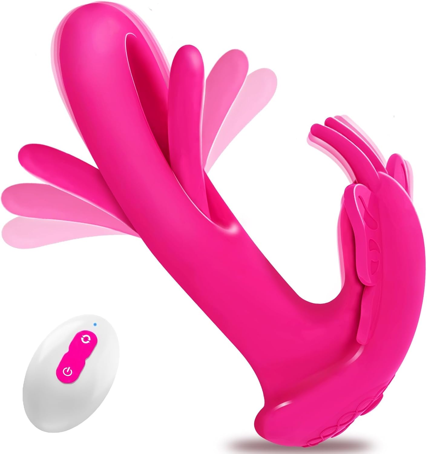 Wearable Panty Vibrator Dildo Butterfly Sex Toys for Women, Remote Control G Spot Flapping Vibrators with 9 Flapping 9 Vibrating Modes Dildo for Clitoral Nipple Stimulation Couples Adult Sex Toys